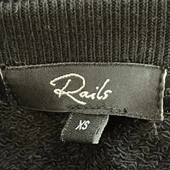 Rails | Marlo tonal flocked velvet cobra sweatshirt top Women’s size XS Zippers - Picture 6 of 9